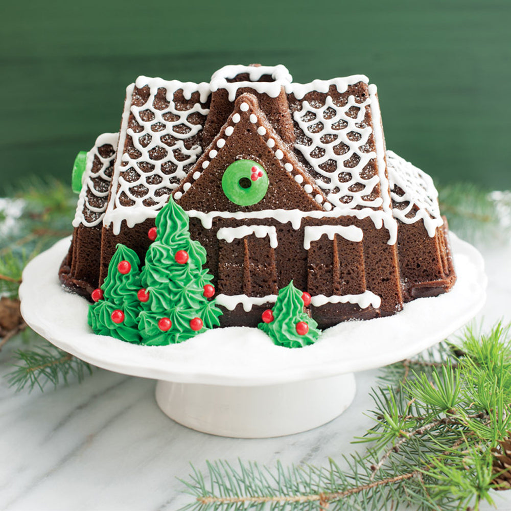Nordic Ware Gingerbread House Bundt Pan, 9 Cup