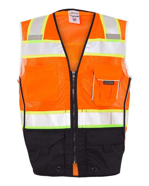 Kishigo Unisex Premium Black Series Black Bottom Class 2 Safety Vest
