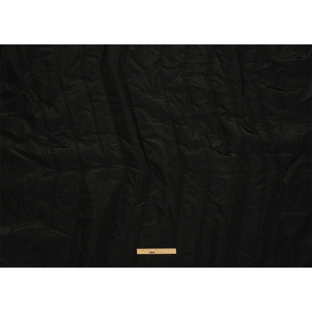 Black Zig Zag Polyester Quilted Coating