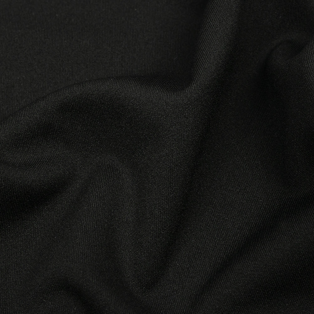 Black Onyx Polyester Interlock Knit