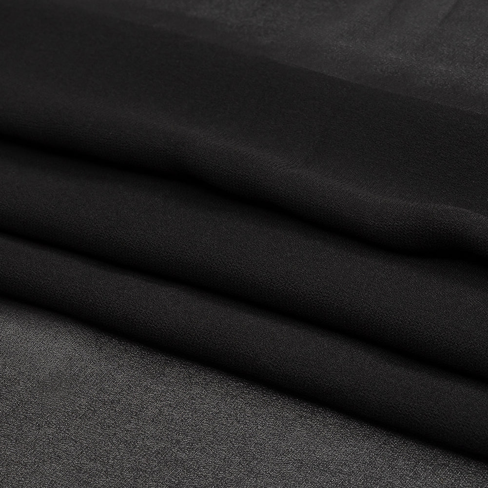 Famous Australian Designer Black Viscose Georgette