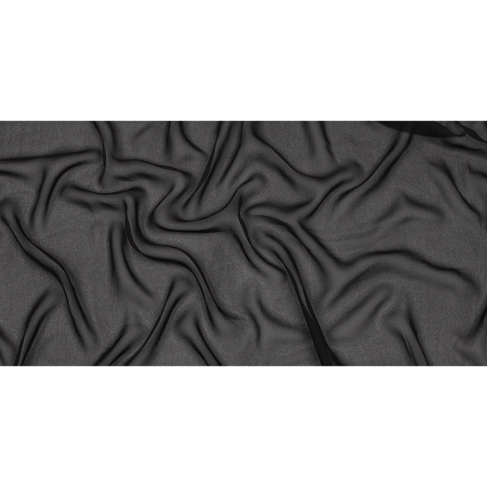 Famous Australian Designer Black Viscose Georgette