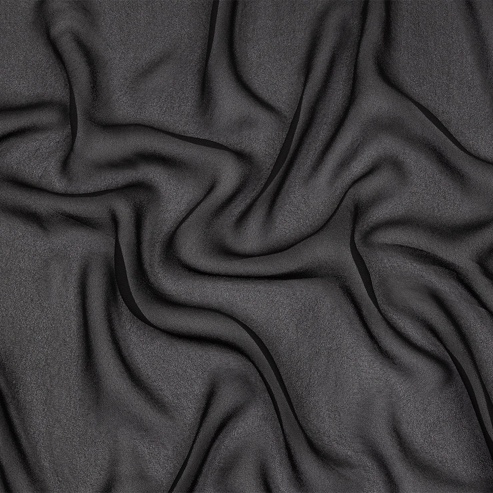 Famous Australian Designer Black Viscose Georgette