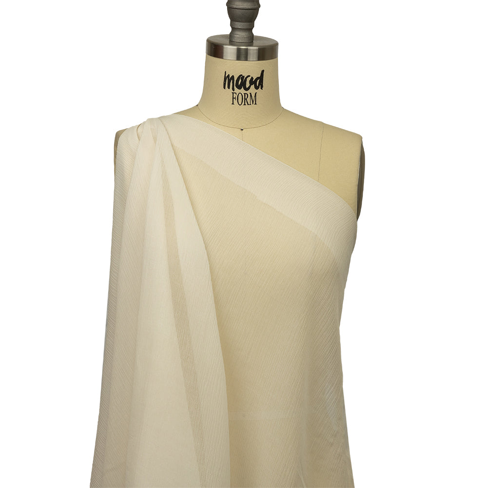 Famous Australian Designer Baby's Breath Crinkled Cotton and Silk Chiffon