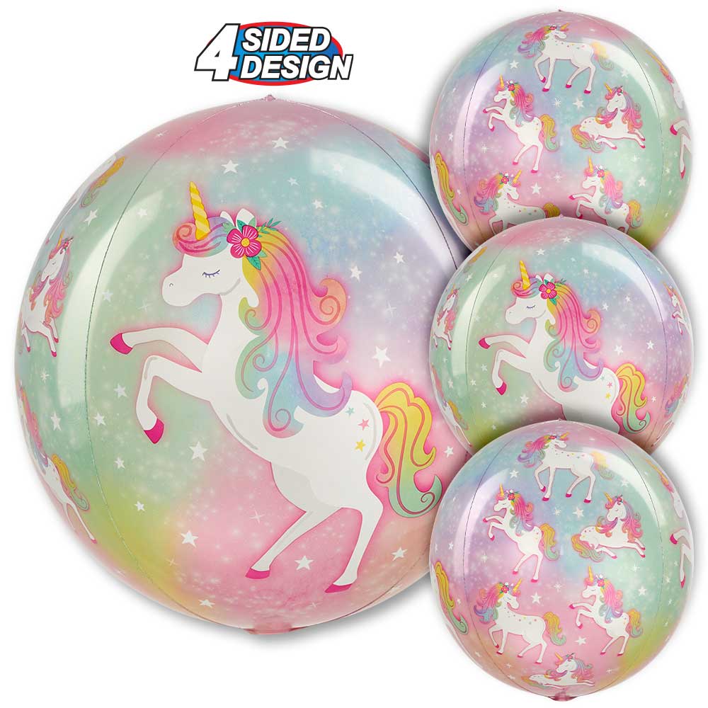 Foil Balloon Enchanted Unicorn Orbz