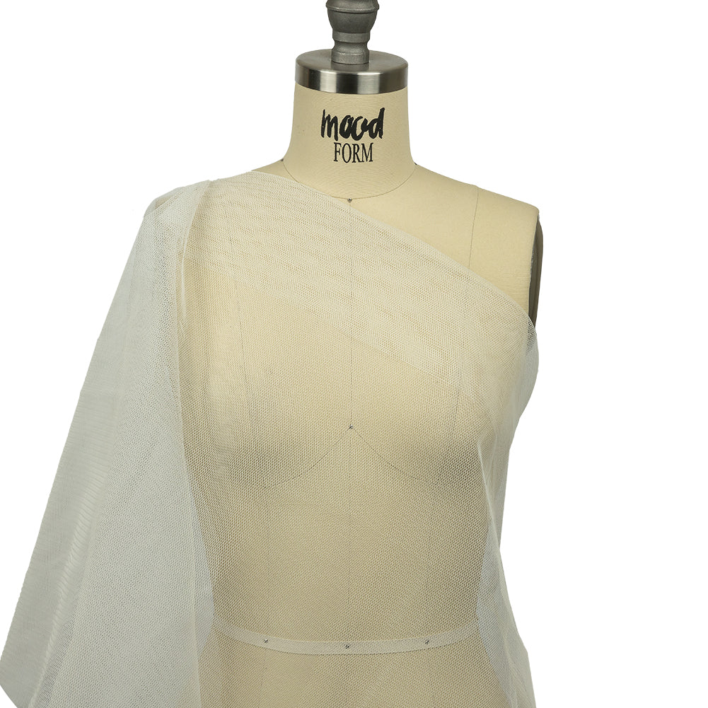 Famous Australian Designer White Stiff Polyester Tulle