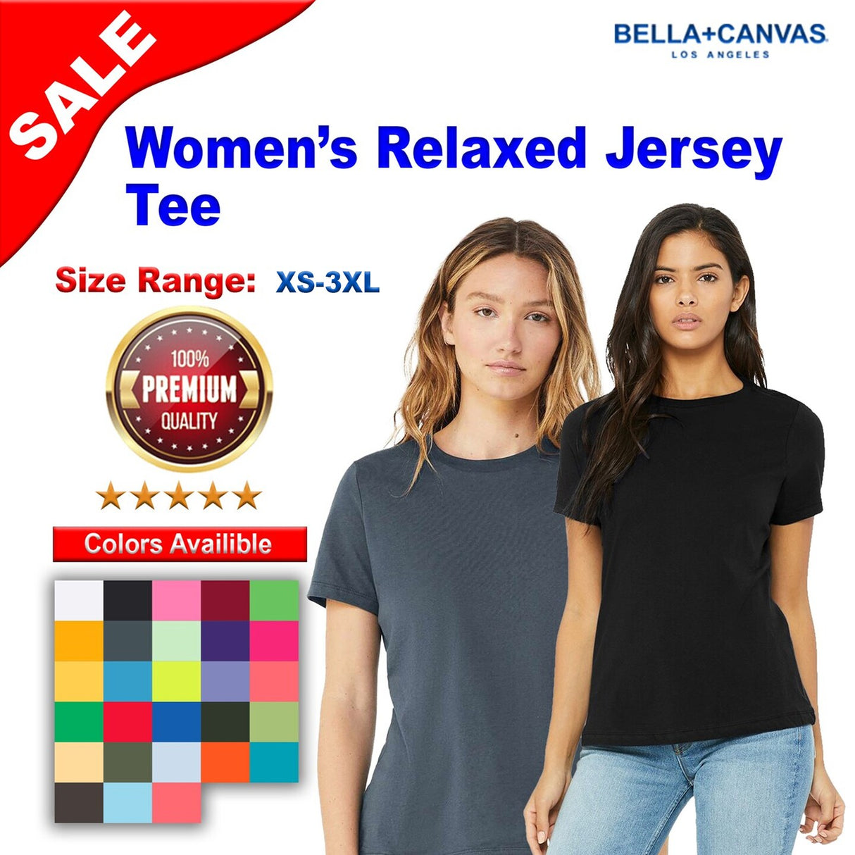 BELLA + CANVAS® Women’s Relaxed Jersey Crewneck Short Sleeve Tee