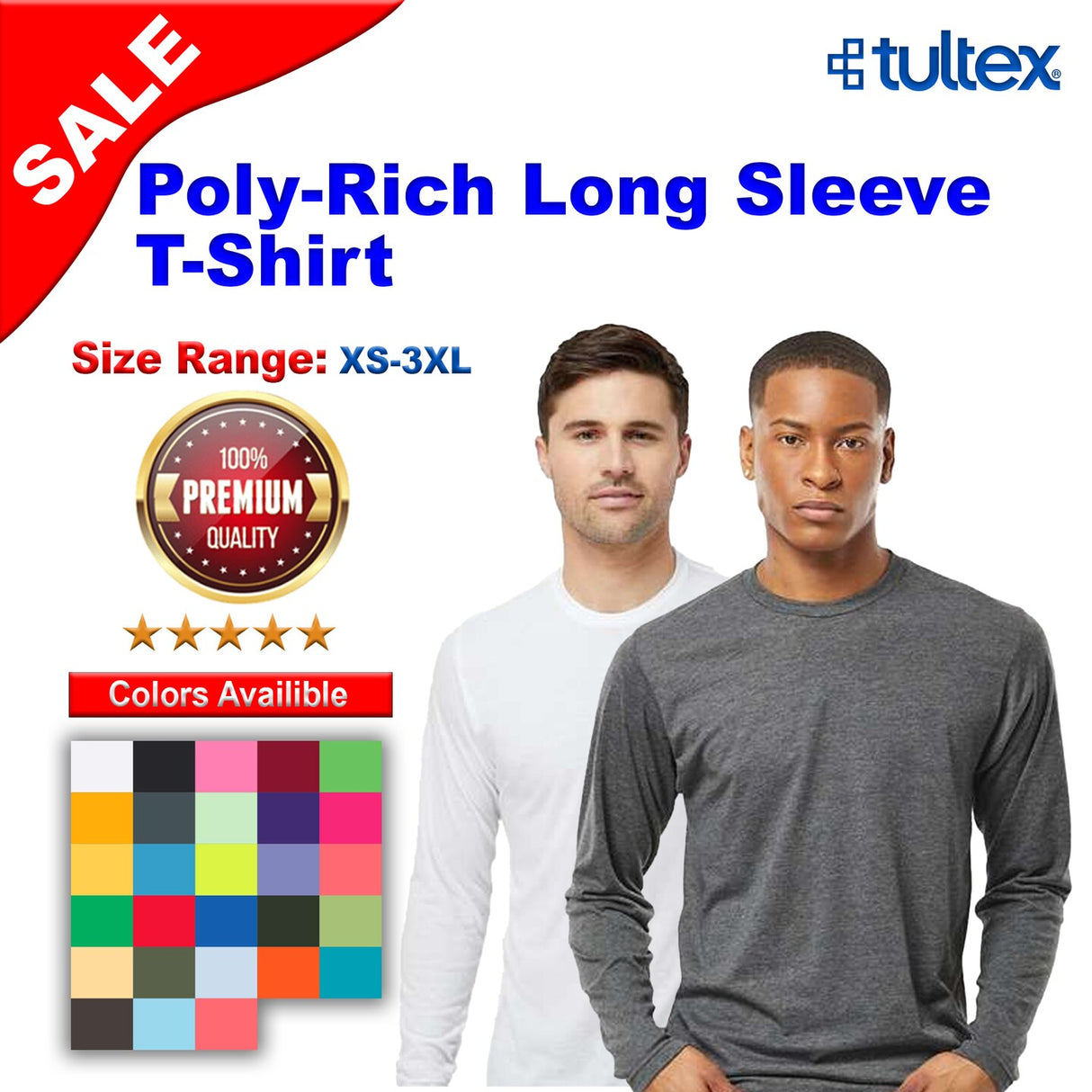 Tultex® Poly-Rich Crew Neck Long Sleeve T-Shirt