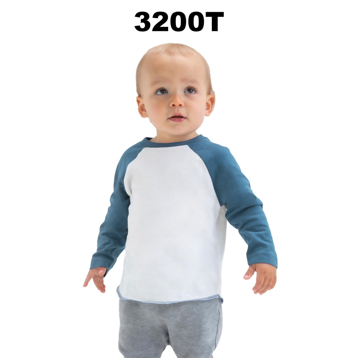 BELLA + CANVAS® Toddler Three Quarter Sleeve Baseball Tee