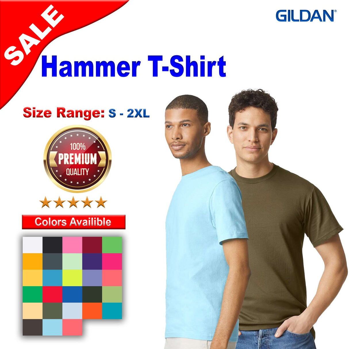 Gildan® Hammer Short Sleeve Crew-Neck T-Shirt