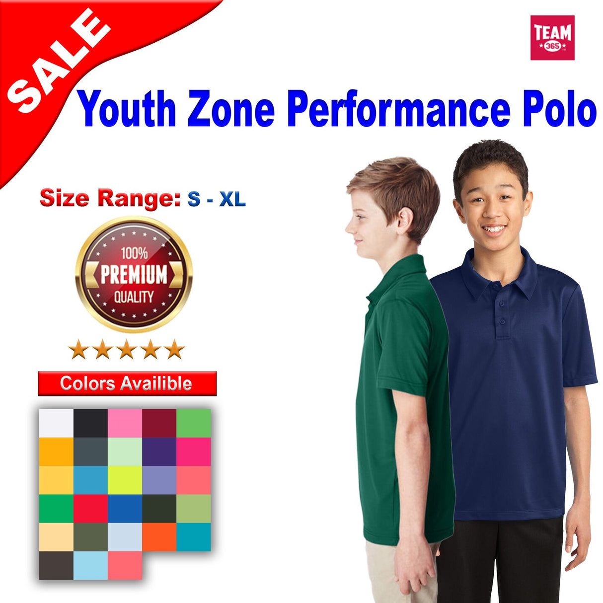 Team® Youth Zone Performance Polo