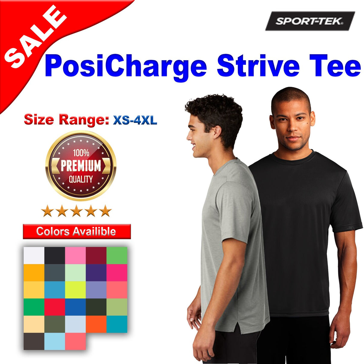Sport-Tek® PosiCharge Strive Short Sleeve Crew Neck Tee