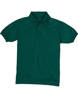 Hanes® Youth EcoSmart Jersey Knit Short Sleeve Collared Polo