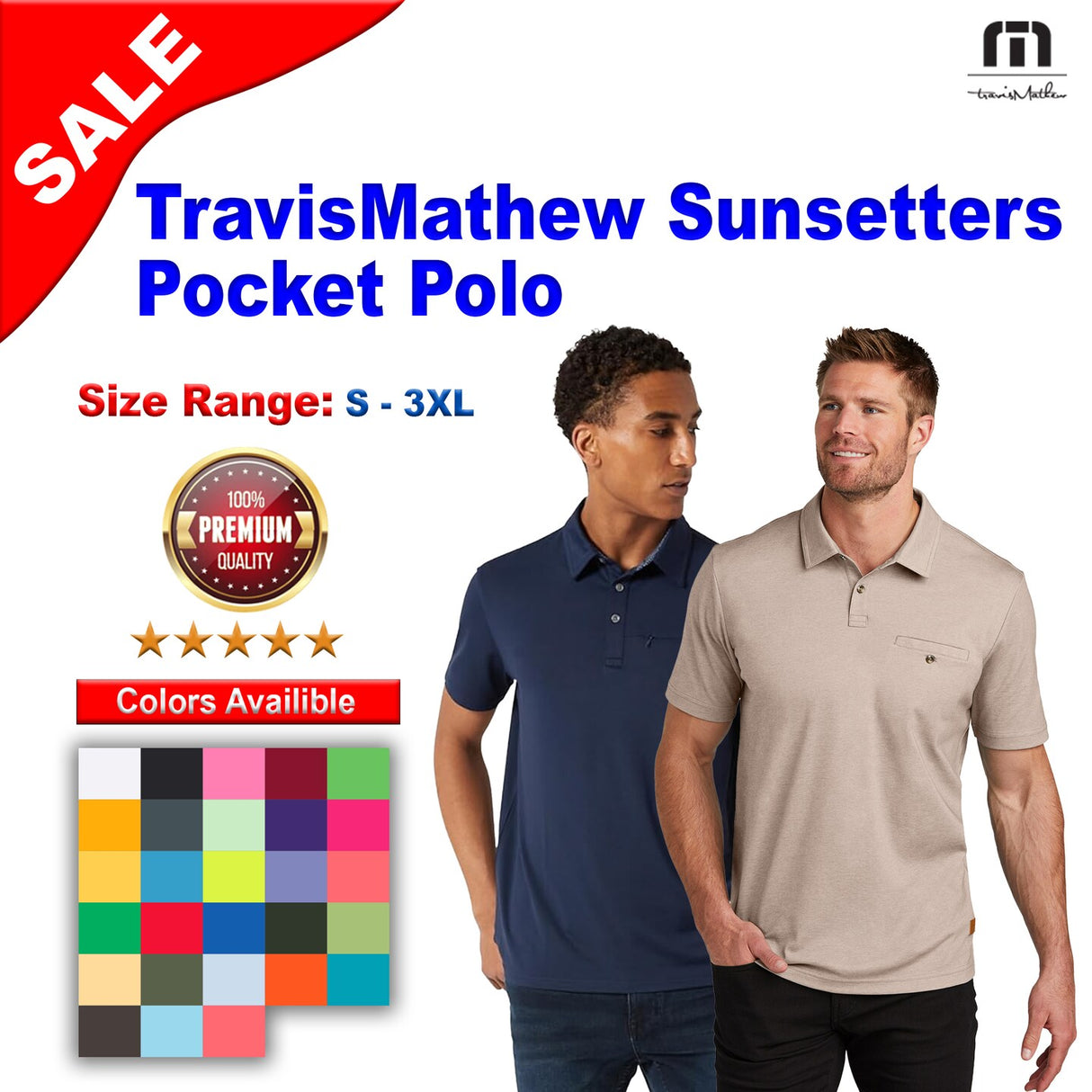 TravisMathew® Sunsetters Pocket Polo