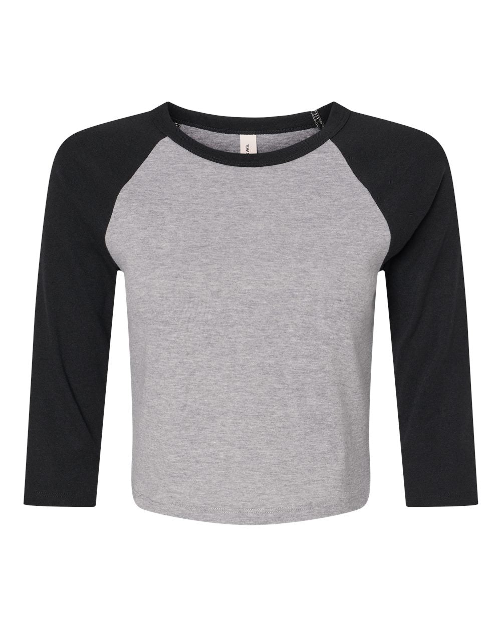 BELLA + CANVAS® Women's Micro Rib Three-Quarter Raglan Baby Tee