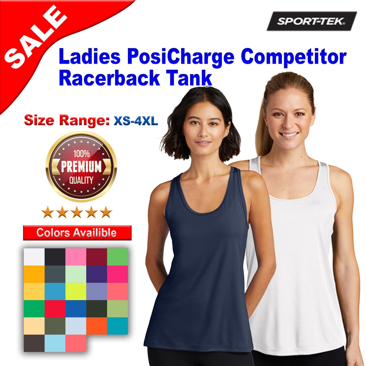 Sport-Tek® Ladies PosiCharge Competitor Racerback Crew Neck Tank Top