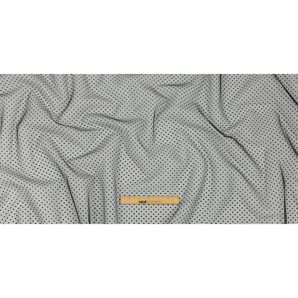 Famous Australian Designer Moondrop Grapes Flocked Polka Dotted Point D'esprit