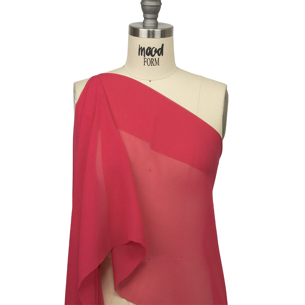 Famous Australian Designer Magenta Viscose Georgette