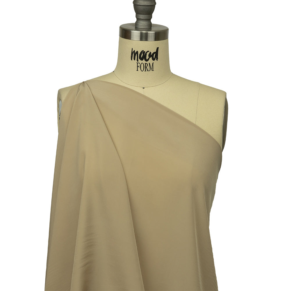 Famous Australian Designer Beige Viscose Crepe de Chine Lining