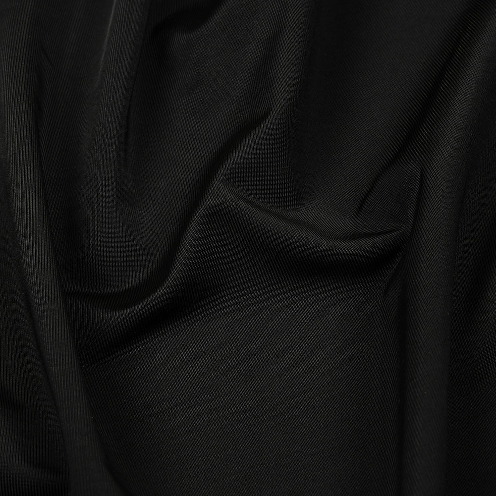 Famous Australian Designer Black Onyx Stretch Polyester Jersey