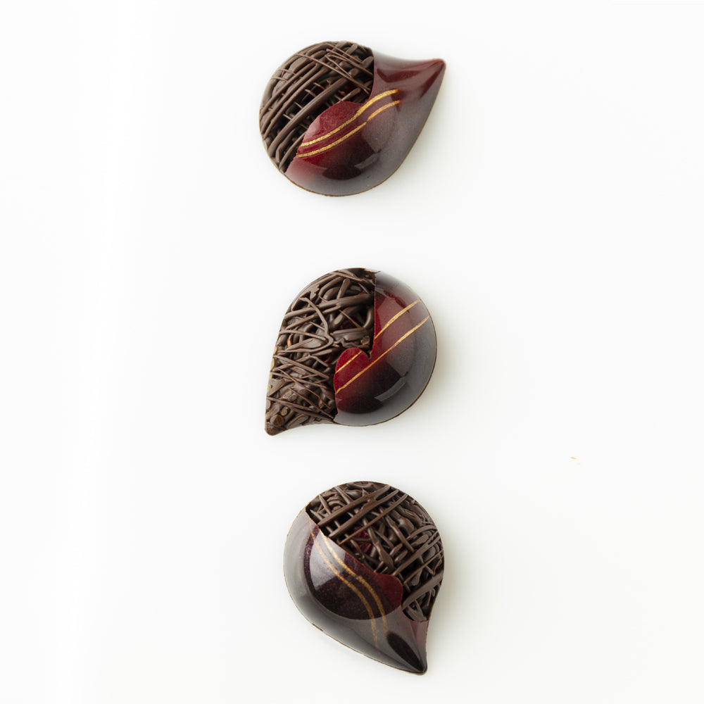 Greyas Polycarbonate Chocolate Mold, Teardrop by Luis Amado, 24 Cavities