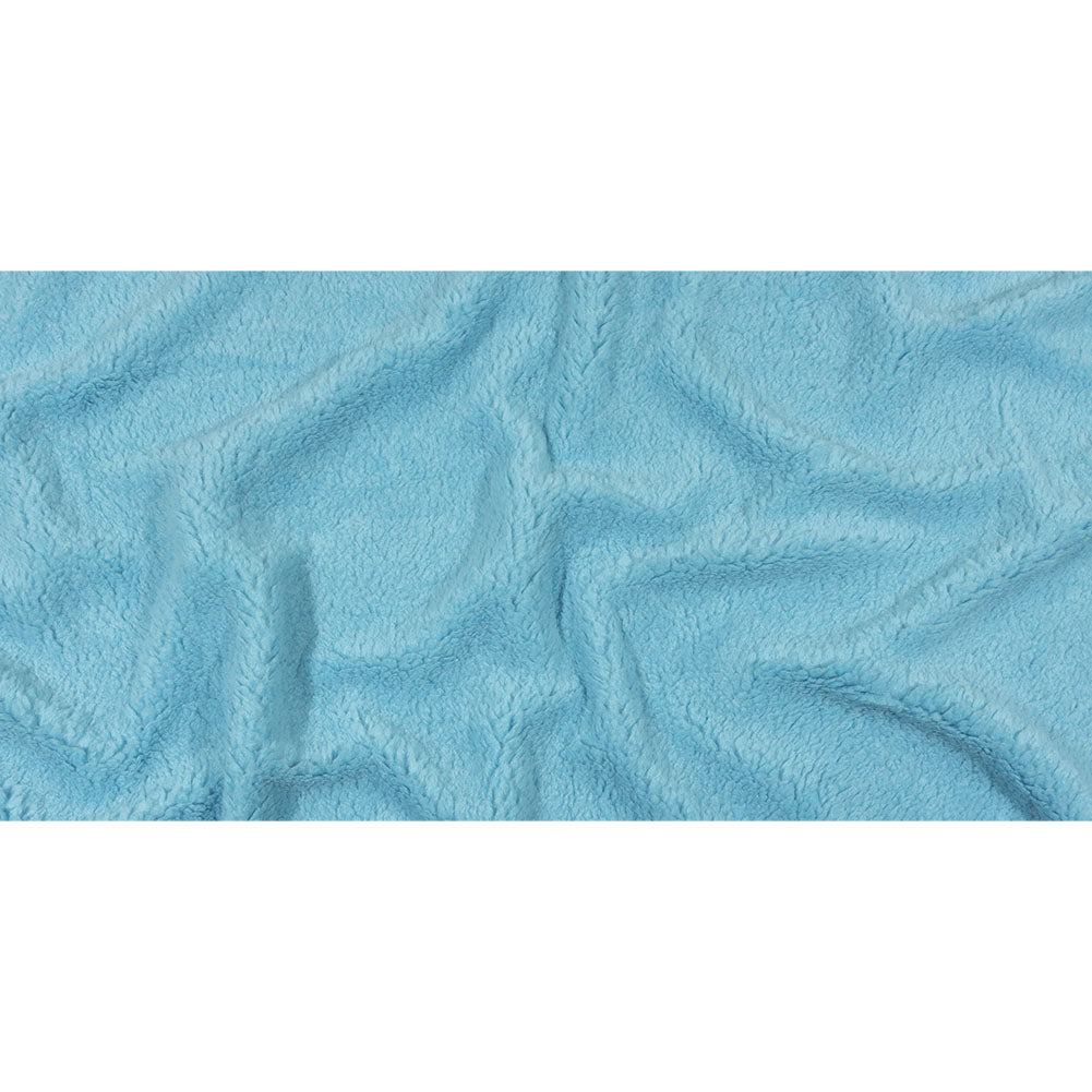 Balenciaga Italian Baby Blue Faux Shearling with Knit Backing