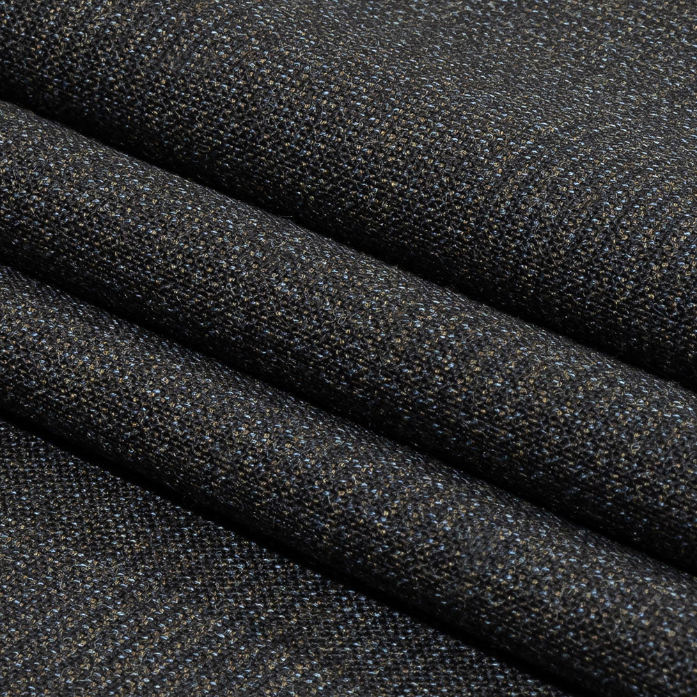 Balenciaga Italian Black Iris, Brown and Blue Ice Glen Check Wool Suiting