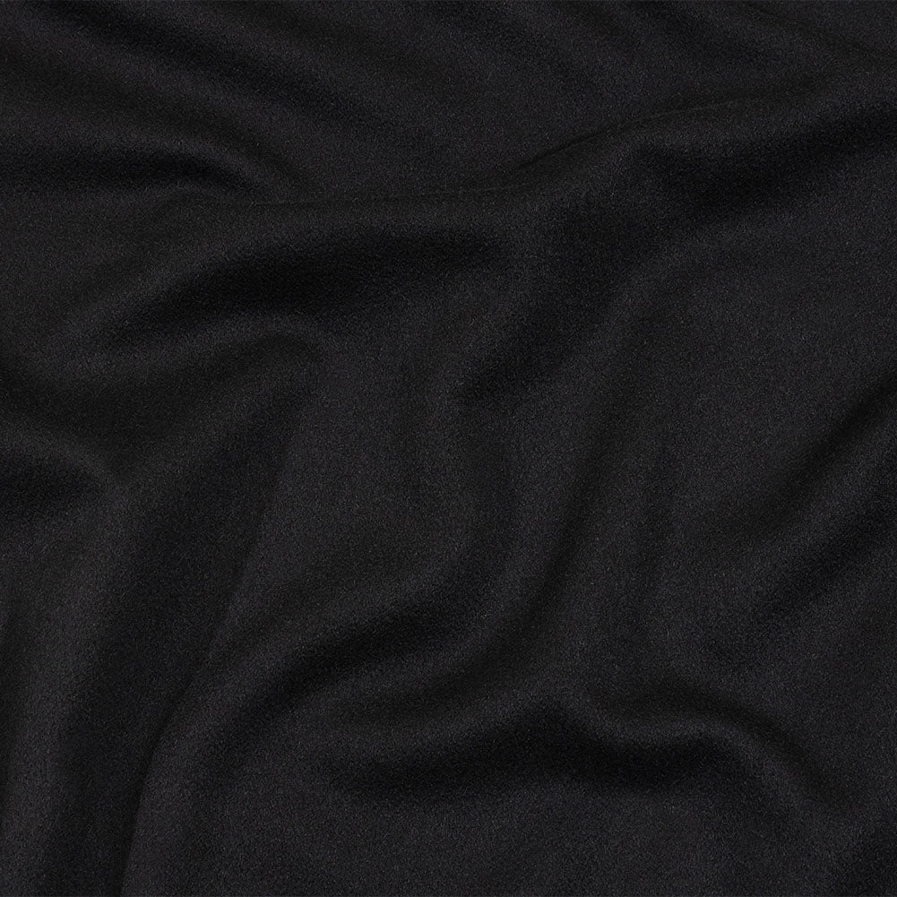 Balenciaga Italian Bluish Black Brushed Blended Virgin Wool Coating
