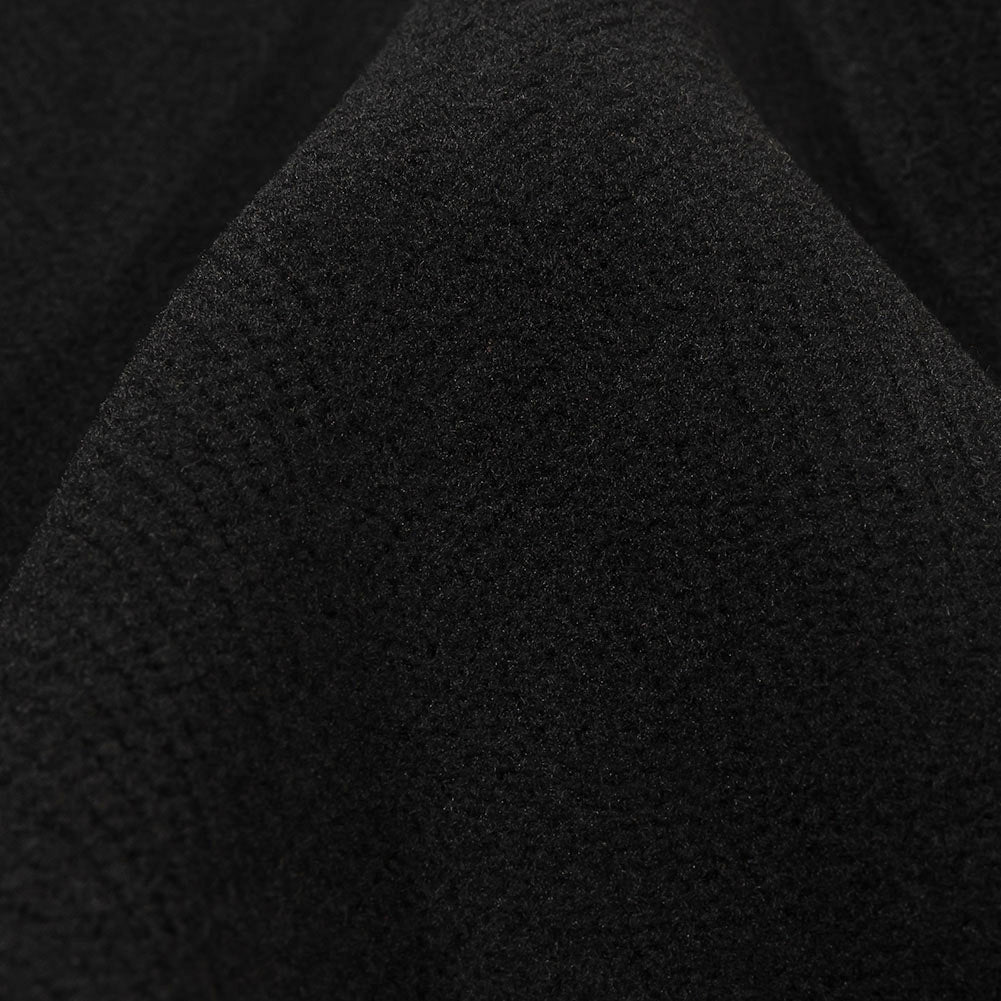 Balenciaga Italian Black Herringbone Brushed Virgin Wool Coating