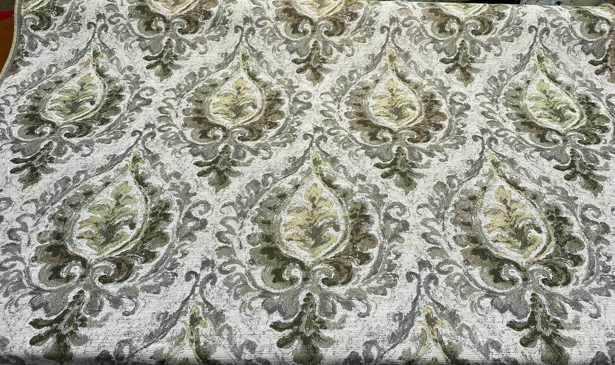 Mill Creek Effervescent Gold Dust Chenille Upholstery Fabric - Beige Antique Gold Gray Bronze Taupe, 56.5" Width (1 Yard)