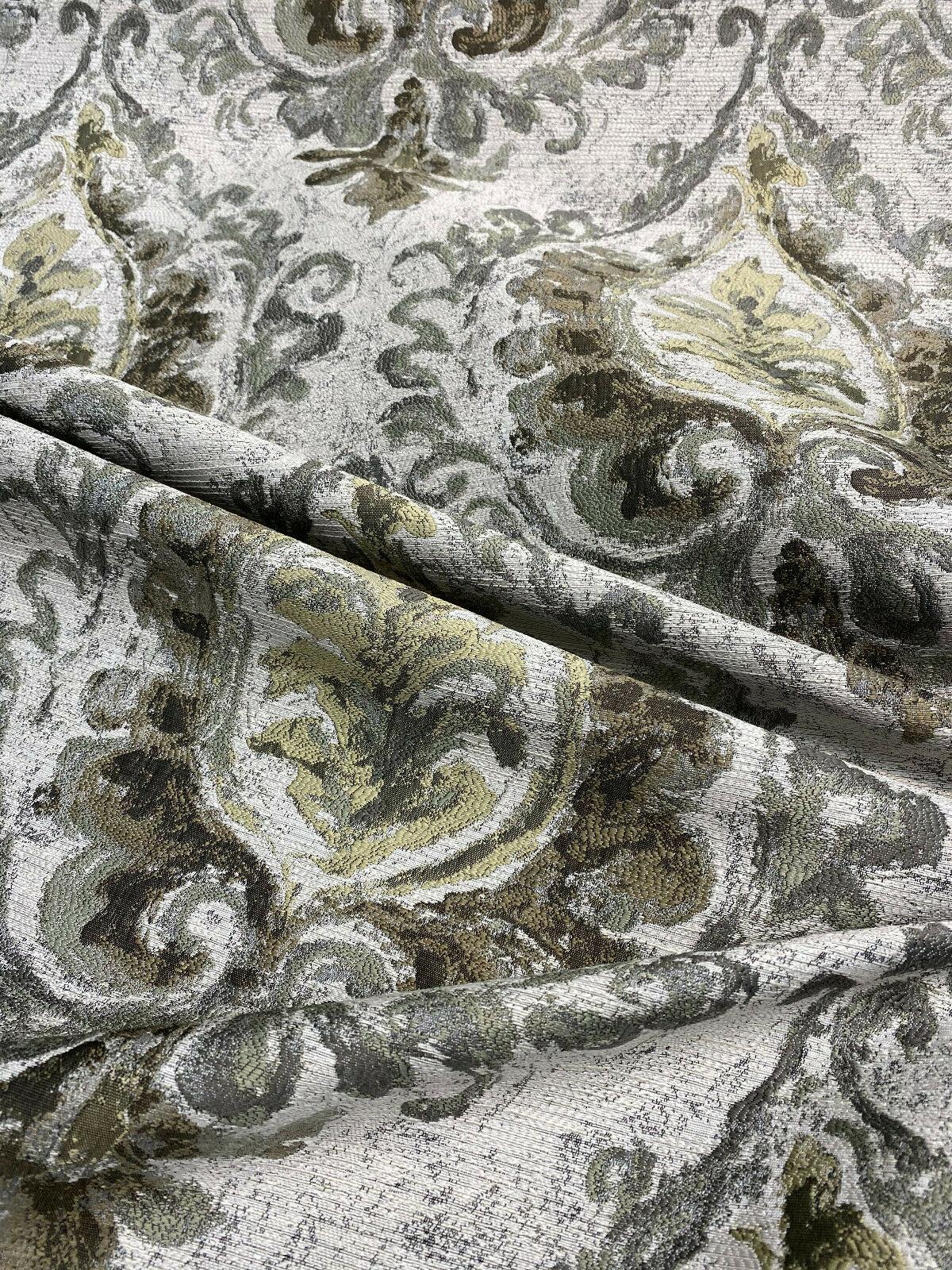 Mill Creek Effervescent Gold Dust Chenille Upholstery Fabric - Beige Antique Gold Gray Bronze Taupe, 56.5" Width (1 Yard)