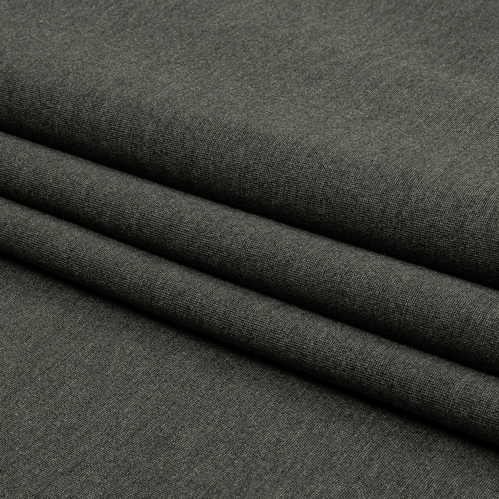 Stretch Ponte Knit - Dark Heathered Gray - Papilio Collection