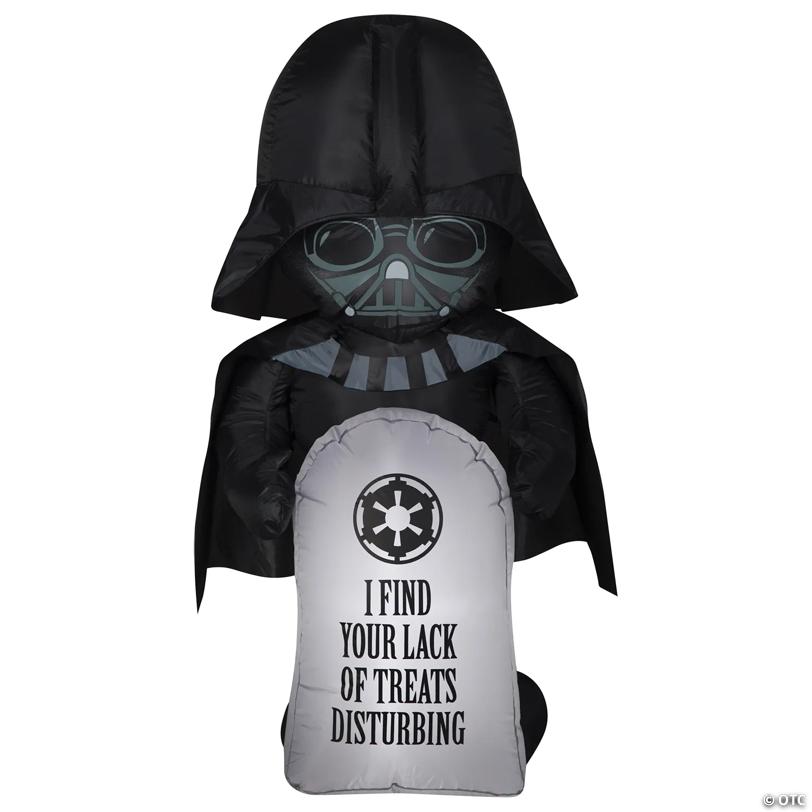 42" Airblown® Blowup Inflatable Stylized Darth Vader with Tombstone Halloween Outdoor Yard Decoration
