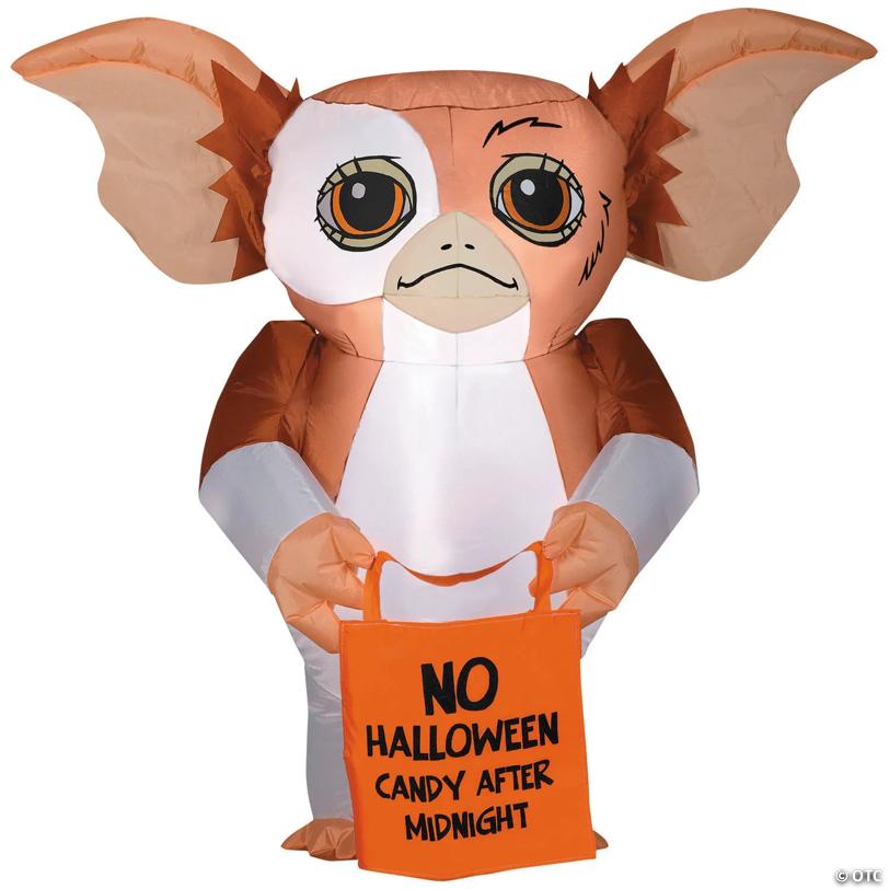 42" Airblown® Inflatable Gremlins™ Gizmo with Trick-or-Treat Bag Halloween Outdoor Yard Decoration