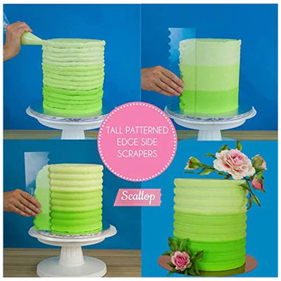 PME Scalloped Tall Patterned Edge Side Scrapper