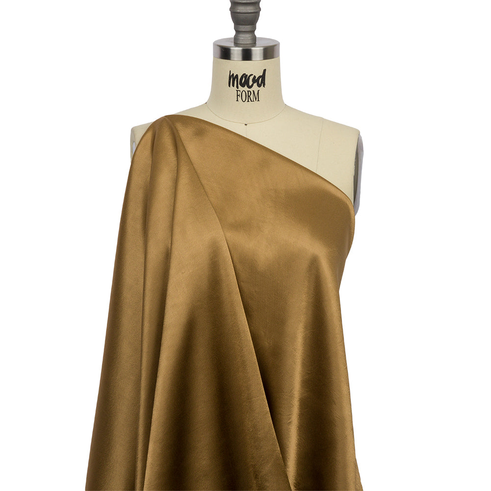 Sustainable Viscose Fluid Satin - Camel - Mood Exclusive Elliana Collection