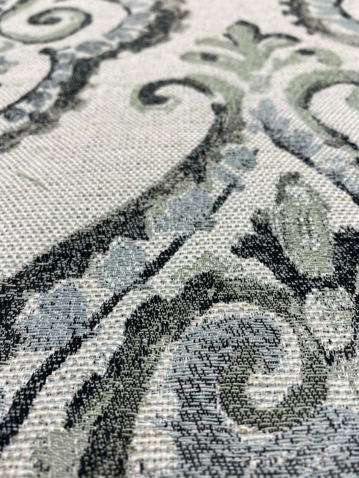 Shamaris Marsh Antique Damask Chenille Upholstery Fabric - Beige, Damask Pattern, 57" Width (1 Yard)