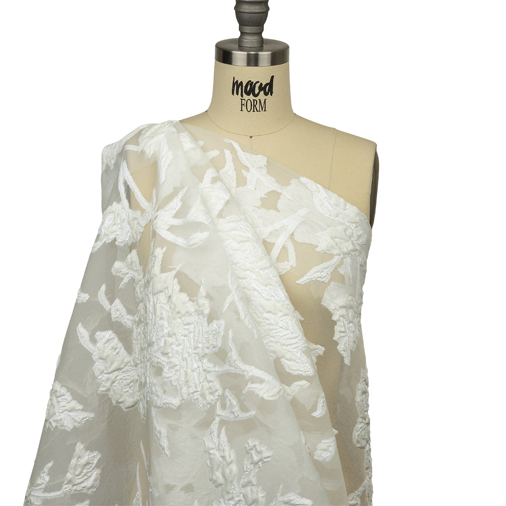 Metallic Lacquer Roses Luxury Burnout Brocade