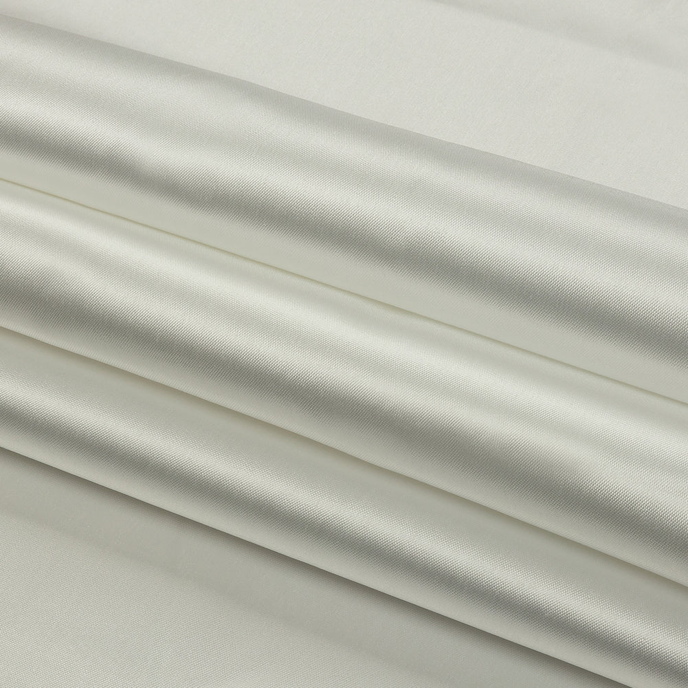 Olwyn Metallic White Double Faced Luxury Mikado