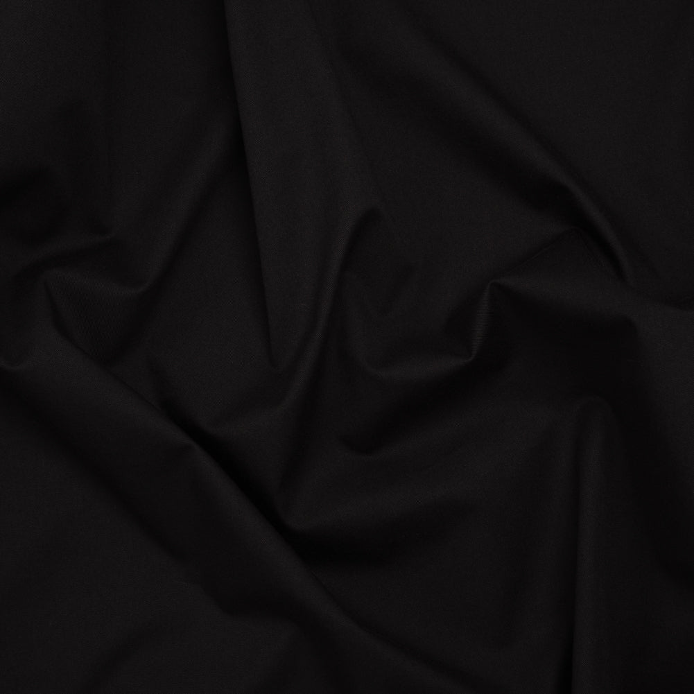 Stretch Cotton and Viscose Twill by Theory - Black - Designer Deadstock