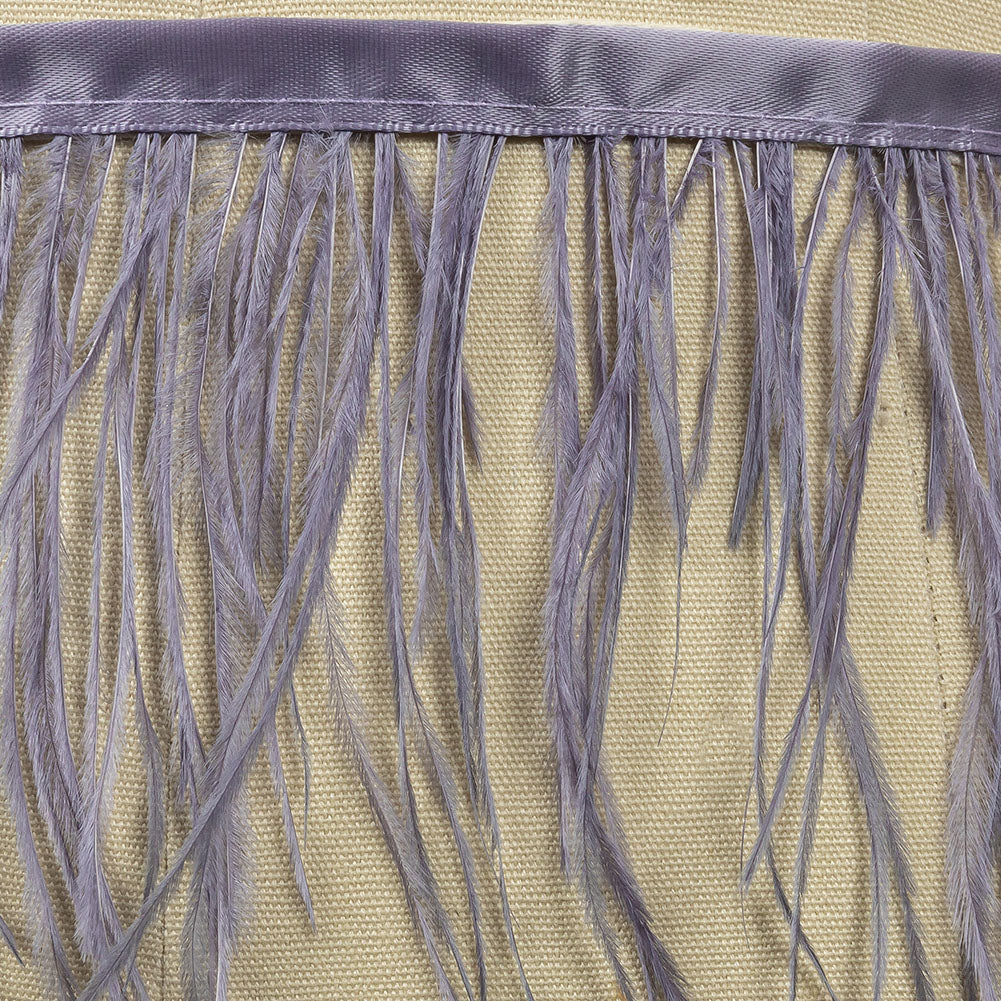 Ostrich Feather Fringe Trim 5" Single Ply - Iris - Aviana Collection