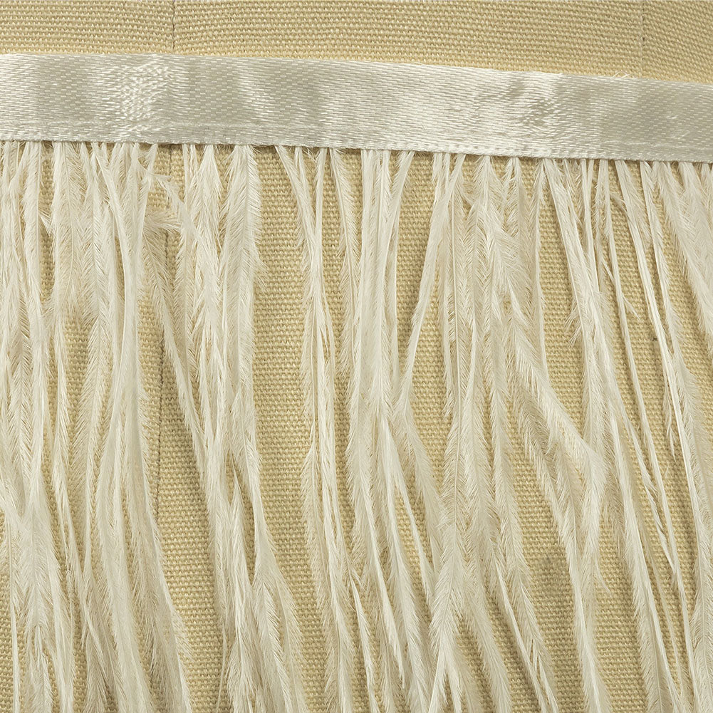 Ostrich Feather Fringe Trim 5" Single Ply - Snow White - Aviana Collection