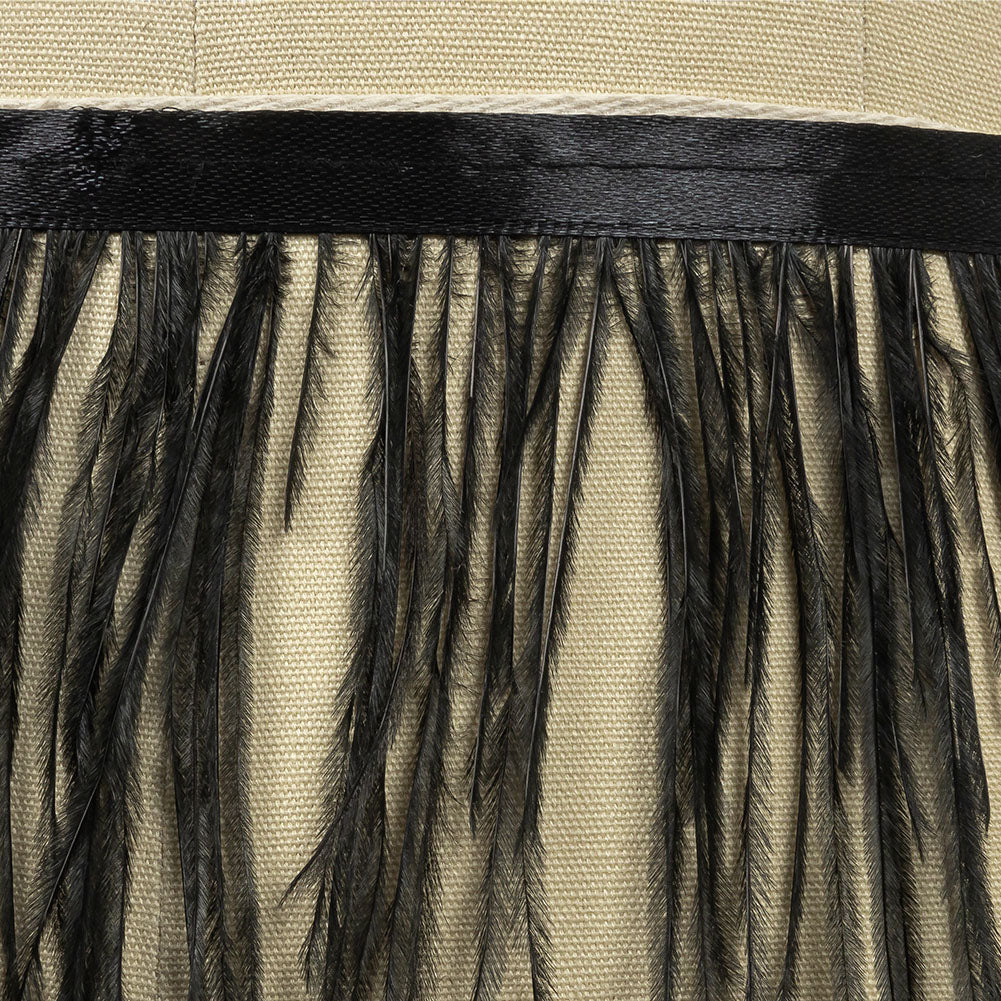 Ostrich Feather Fringe Trim 5" Single Ply - Black - Aviana Collection