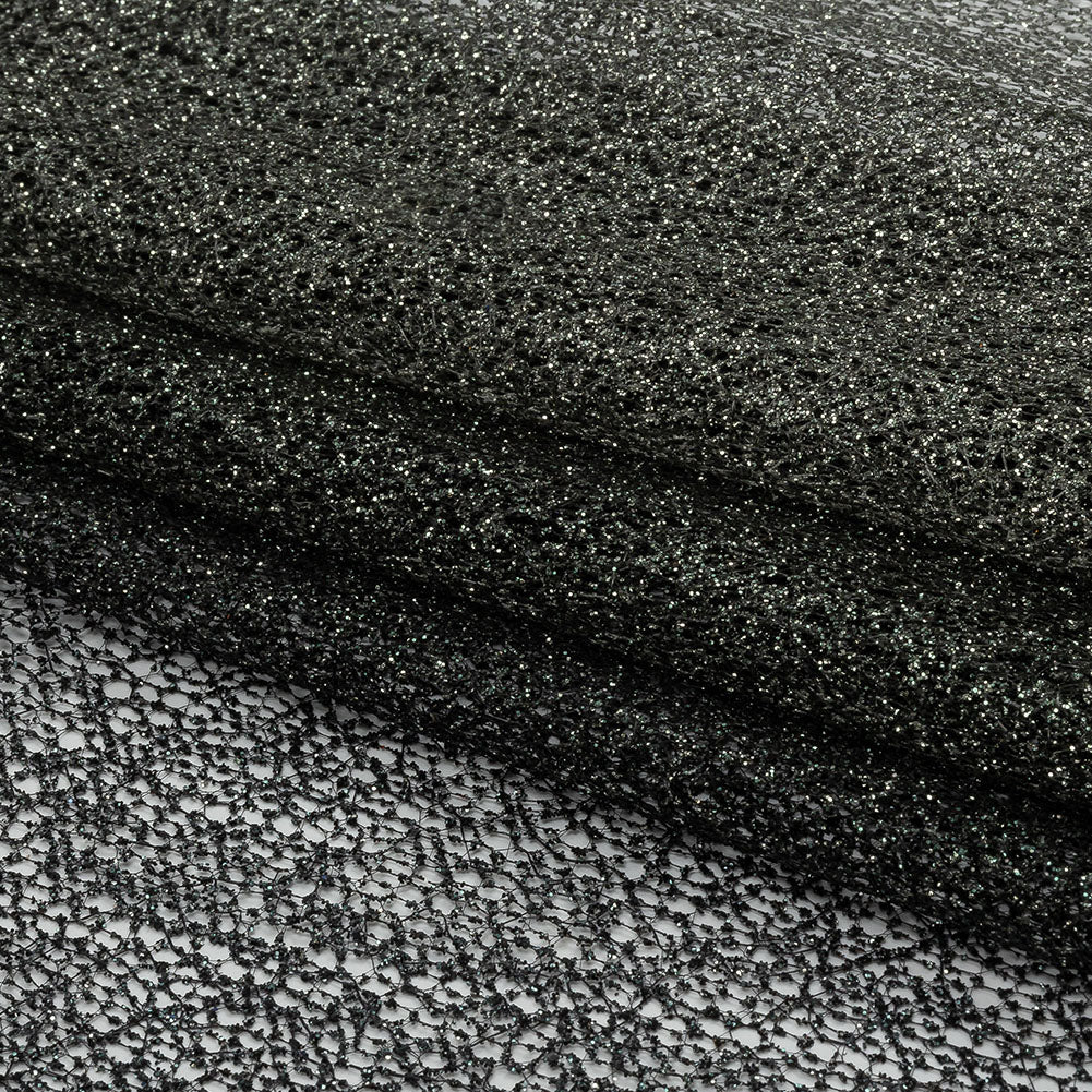 White and Black Ombre Glitter Webbing