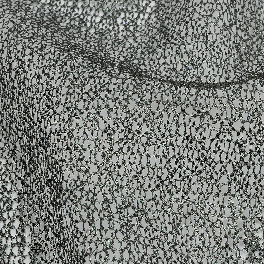 White and Black Ombre Glitter Webbing