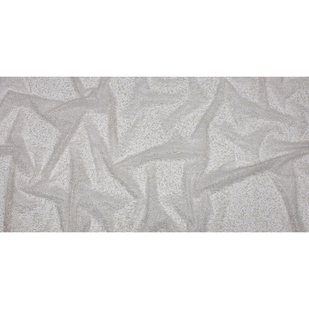 Glitter Tulle - Lilac and Silver Abstract Striations - Flare Collection