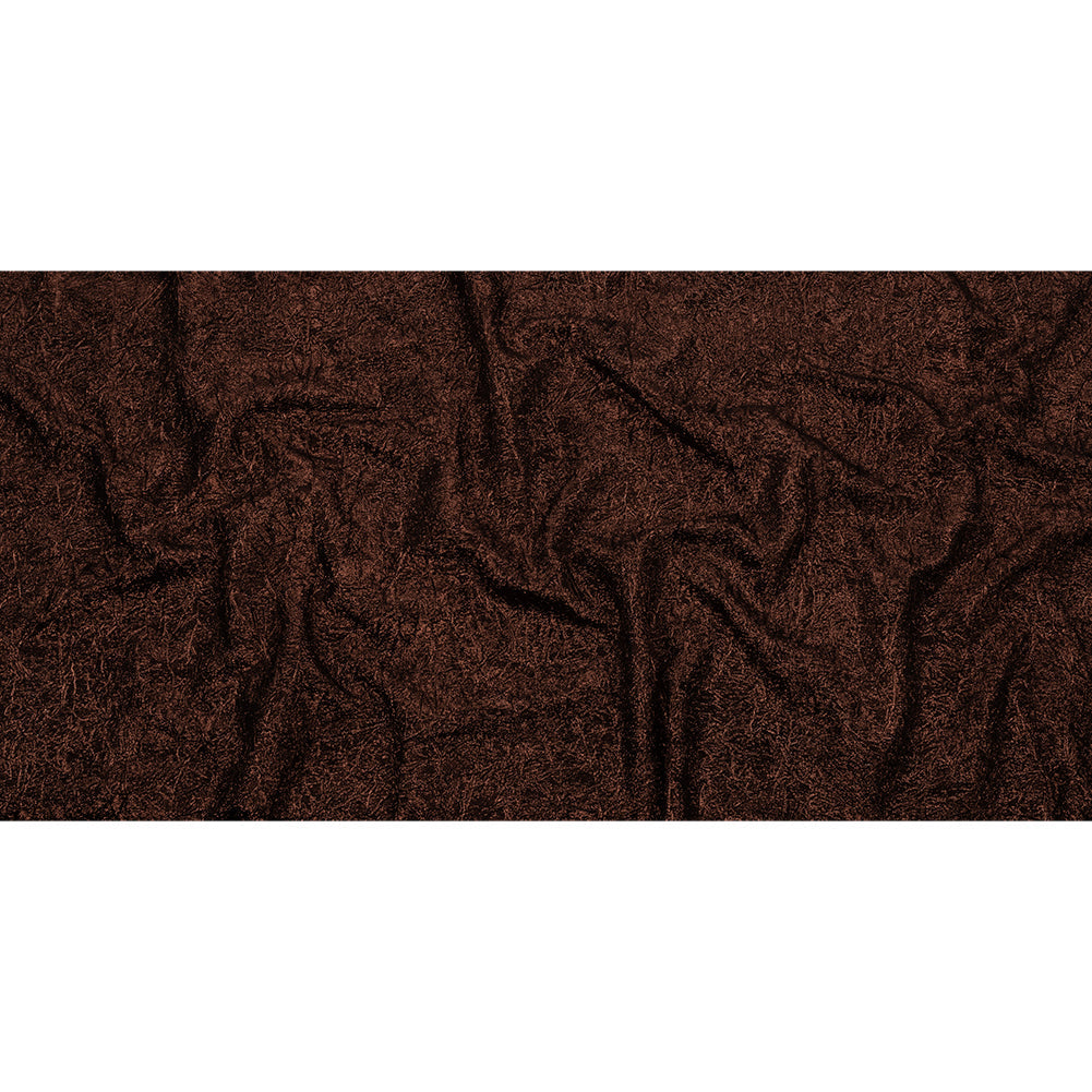 Astrolabe Metallic Dark Copper Crinkled Luxury Brocade with Black Backing