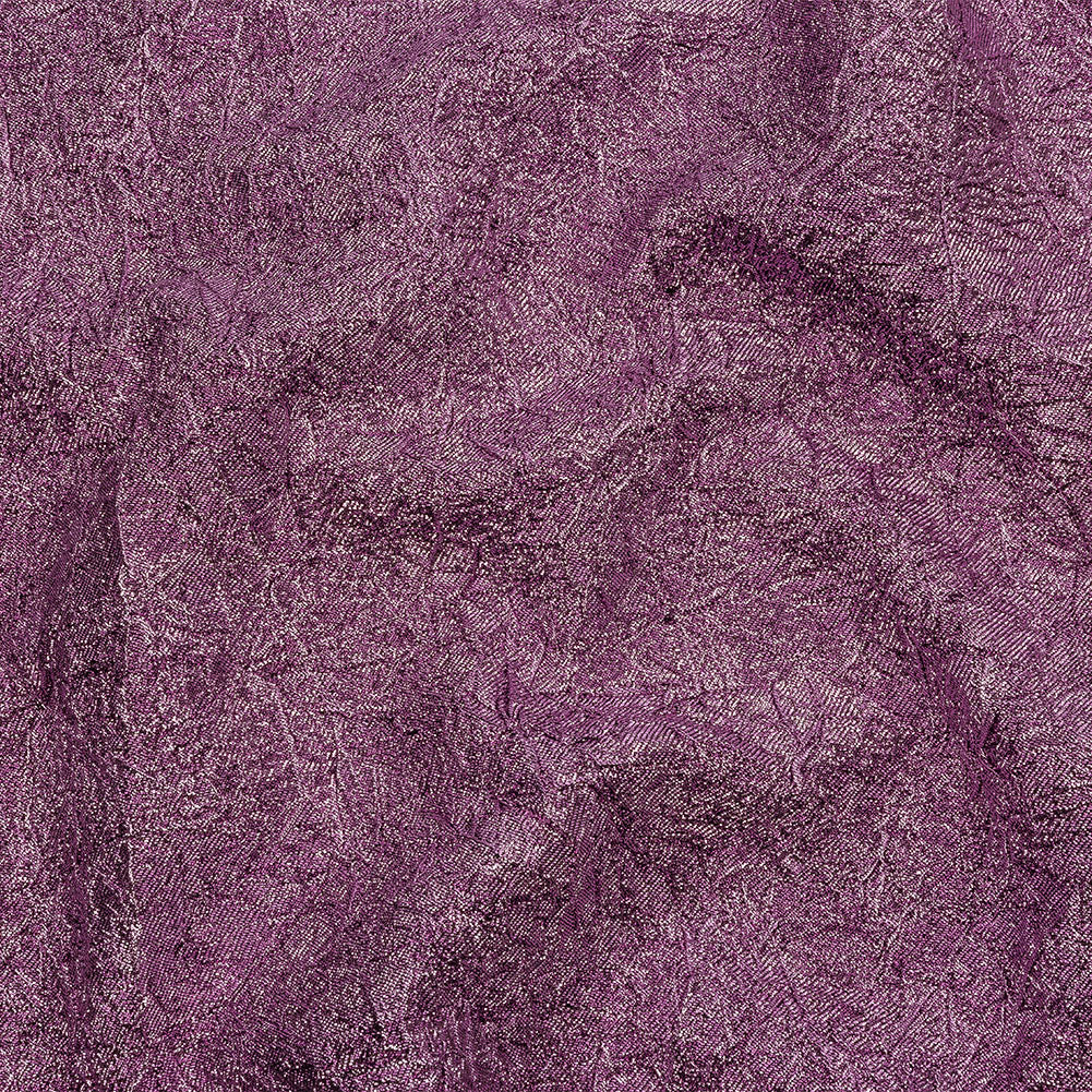 Astrolabe Metallic Bright Orchid Crinkled Luxury Brocade with Black Backing