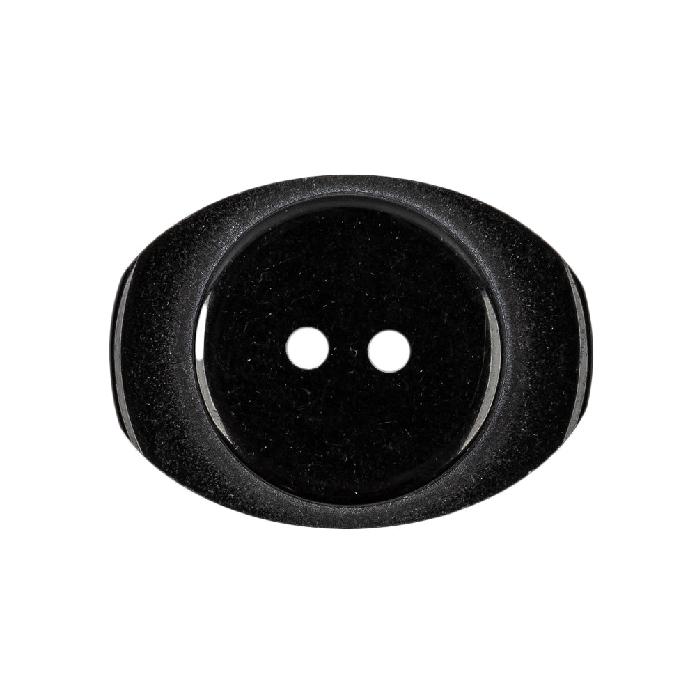 Light Smoke Iridescent and Matte 2-Hole Oval Button - 44L/28mm
