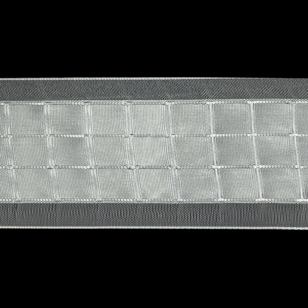 White Squares and Sheer Borders Ribbon - 36mm